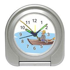 Fishing Fish Fisherman Boat Mare Travel Alarm Clocks by Sapixe