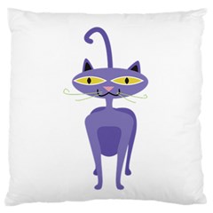 Cat Clipart Animal Cartoon Pet Large Flano Cushion Case (one Side) by Sapixe