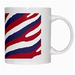 US United States Red White and Blue American Zebra Strip White Mugs Right