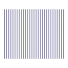 Mattress Ticking Narrow Striped Pattern In Usa Flag Blue And White Double Sided Flano Blanket (large)  by PodArtist