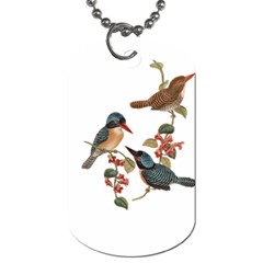 Bird Birds Branch Flowers Vintage Dog Tag (one Side) by Sapixe