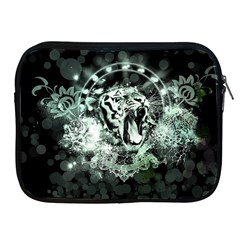 Awesome Tiger In Green And Black Apple Ipad 2/3/4 Zipper Cases by FantasyWorld7