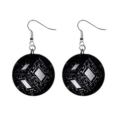 Technoid Future Robot Science Mini Button Earrings by Sapixe