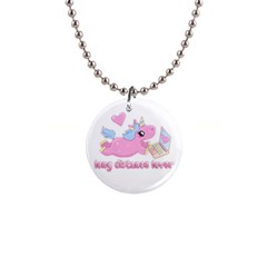 Long Distance Lover - Cute Unicorn Button Necklaces by Valentinaart