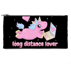 Long Distance Lover - Cute Unicorn Pencil Cases by Valentinaart