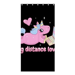 Long Distance Lover - Cute Unicorn Shower Curtain 36  X 72  (stall)  by Valentinaart