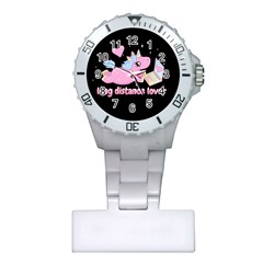 Long Distance Lover - Cute Unicorn Plastic Nurses Watch by Valentinaart