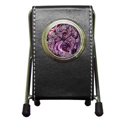 Abstract Art Fractal Art Fractal Pen Holder Desk Clocks by Sapixe