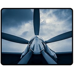 Propeller - Sky Challenger Fleece Blanket (medium)  by FunnyCow