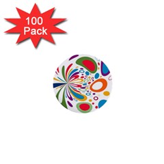 Light Circle Background Points 1  Mini Buttons (100 Pack)  by Nexatart