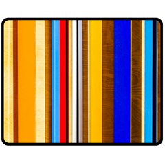 Colorful Stripes Fleece Blanket (medium)  by FunnyCow