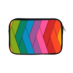 Abstract Background Colorful Strips Apple Ipad Mini Zipper Cases by Nexatart