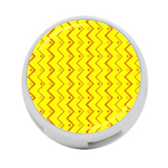 Yellow Background Abstract 4-port Usb Hub (two Sides)  by Nexatart