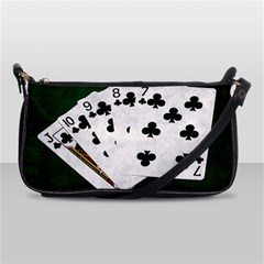 Poker Hands   Straight Flush Clubs Shoulder Clutch Bags by FunnyCow