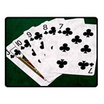 Poker Hands   Straight Flush Clubs Fleece Blanket (Small) 50 x40  Blanket Front