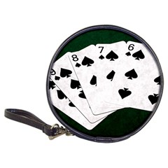 Poker Hands Straight Flush Spades Classic 20-cd Wallets by FunnyCow