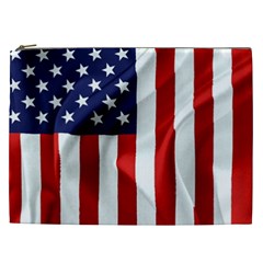 American Usa Flag Vertical Cosmetic Bag (xxl)  by FunnyCow