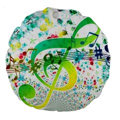 Points Circle Music Pattern Large 18  Premium Round Cushions by Nexatart