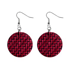 Fabric Pattern Desktop Textile Mini Button Earrings by Nexatart