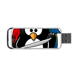 Penguin Pirate Tux Animal Bandana Portable Usb Flash (two Sides) by Sapixe