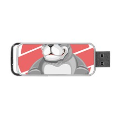 Bulldog Dog Animal Pet Heart Fur Portable Usb Flash (two Sides) by Sapixe