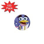 Bird Violet Beak Feather Fun 1  Mini Buttons (100 pack)  Front