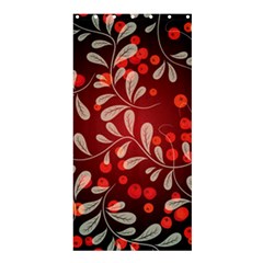 Beautiful Black And Red Florals  Shower Curtain 36  X 72  (stall)  by flipstylezfashionsLLC