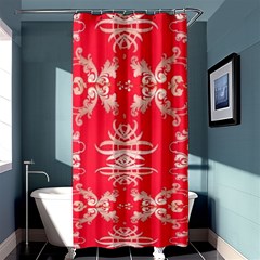 Red Chinese Inspired  Style Design  Shower Curtain 36  X 72  (stall)  by flipstylezfashionsLLC