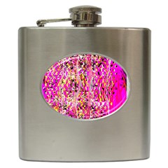 Hot Pink Mess Snakeskin Inspired  Hip Flask (6 Oz) by flipstylezfashionsLLC