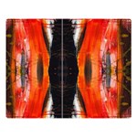 Retro Native orange graffiti by Kiekie Strickland Double Sided Flano Blanket (Large)  Blanket Back