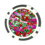 Colorful Petunia Flowers Poker Chip Card Guard Back