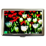 White And Red Sunlit Tulips Cigarette Money Cases Front