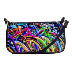 Colorful Bicycles In A Row Shoulder Clutch Bags by FunnyCow