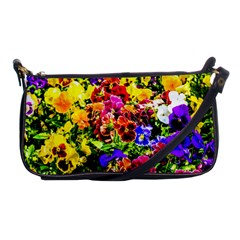 Viola Tricolor Flowers Shoulder Clutch Bags by FunnyCow