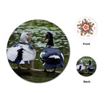 Muscovy Ducks at the Pond Playing Cards (Round)  Front