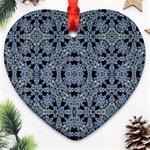 Oriental Ornate Pattern Heart Ornament (Two Sides) Front