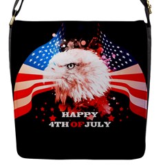 Independence Day, Eagle With Usa Flag Flap Messenger Bag (s) by FantasyWorld7