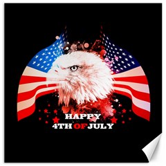 Independence Day, Eagle With Usa Flag Canvas 12  X 12   by FantasyWorld7