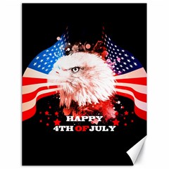 Independence Day, Eagle With Usa Flag Canvas 18  X 24   by FantasyWorld7