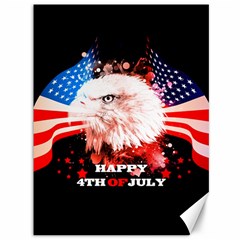 Independence Day, Eagle With Usa Flag Canvas 36  X 48   by FantasyWorld7