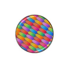 Colorful Textured Shapes Pattern                                      Hat Clip Ball Marker by LalyLauraFLM