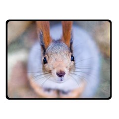 Squirrel Looks At You Fleece Blanket (small) by FunnyCow