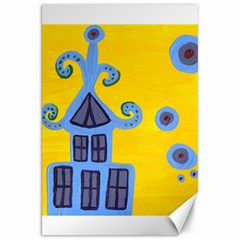 Blue House Canvas 20  X 30   by snowwhitegirl