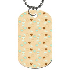 Beige Heart Cherries Dog Tag (two Sides) by snowwhitegirl