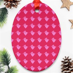 Punk Heart Pink Oval Ornament (two Sides) by snowwhitegirl