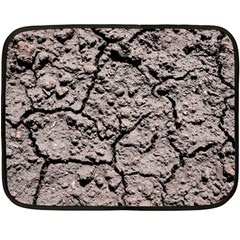 Earth  Dark Soil With Cracks Fleece Blanket (mini) by FunnyCow