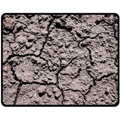 Earth  Dark Soil With Cracks Fleece Blanket (medium)  by FunnyCow