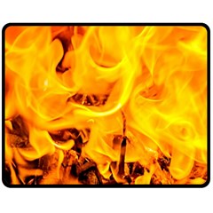 Fire And Flames Fleece Blanket (medium)  by FunnyCow