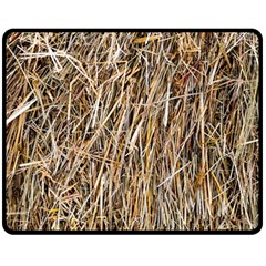 Dry Hay Texture Fleece Blanket (medium)  by FunnyCow