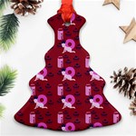 Punk Baby Red Christmas Tree Ornament (Two Sides) Back